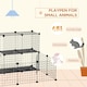 image 3 of PawHut Pet Playpen DIY Small Animal Cage for Rabbit Ferret Chinchilla - Black