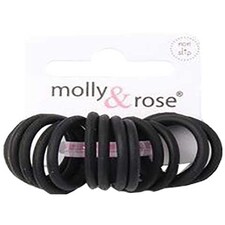 Molly And Rose  Silicone Elastic Black Bands 6531
