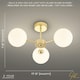 image 9 of Contemporary Chic Polished Gold Ceiling Light with Opal White Globe Glass Shades | Gold