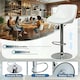 image 5 of Alivio Set of 2 Modern Chrome Adjustable Swivel Bar Stools with Footrest