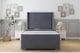 image 1 of Sloomy Devonshire Steel Plush Bed Frame With Mattress With 50"  Upholstered Wingback Headboard 2'6 Small Single