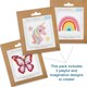 image 4 of Trimits 3Pk Cross Stitch Bundle - Rainbow, Unicorn, Butterfly, 13x13cm Beginner Kits, Complete with Threads & Instructions