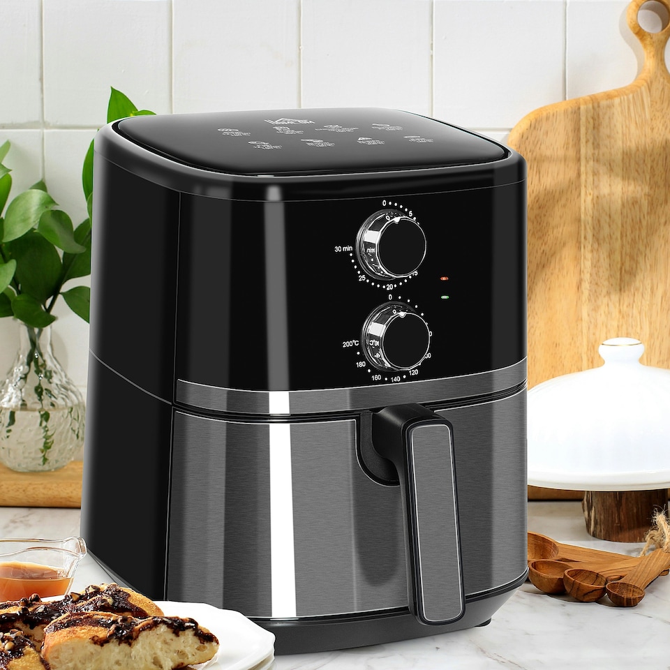 image 1 of HOMCOM Air Fryer 1500W 4.5L Air Fryers Oven with Rapid Air Circulation Timer