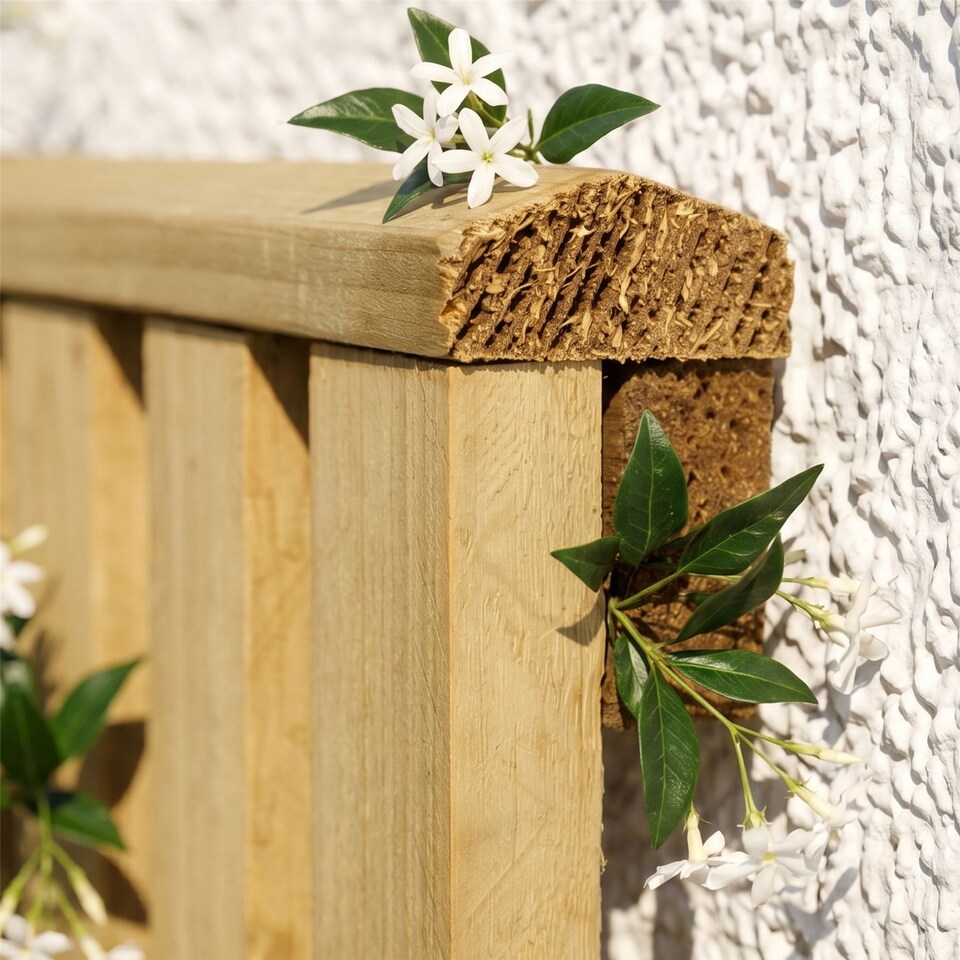 image 1 of Premier Tuscany Wooden  W:6ft x H:1.5ft Trellis Fence Panel Topper Screen (Pack of 5)