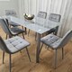 image 10 of Dining Table Set with 6 Chairs Dining Room, and Kitchen table set of 6 Clear