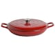 image 1 of Argon Tableware Shallow Cast Iron Casserole Dish - 2.3L - Red Ombre | Red | Red Ombre | 1