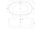 image 8 of Balterley Contemporary Curved Freestanding Bath: Modern Double-Ended Luxury Acrylic Bath | White | White | 1500 x 740 x 580mm