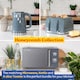 image 2 of Russell Hobbs Honeycomb Bundle Set with Kettle, 4 Slice Toaster, and Microwave Grey HCBNDL4G