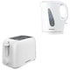 image 1 of Daewoo Essentials 2 Slice Toaster & Kettle Set-White | White