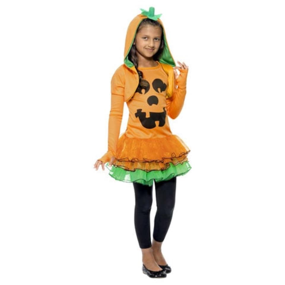 image 1 of Pumpkin Tutu Dress Girls Fancy Dress Costume Kids Medium - Age 7-9