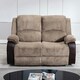 image 8 of Postana 2 Seater Manual High Back Jumbo Cord Fabric Recliner Sofa (Brown)
