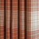 image 2 of OHS Winsford Woven Check Print Ring Top Panel Pair Blackout Eyelet Curtains, 46x54" Multi | Rust/Natural