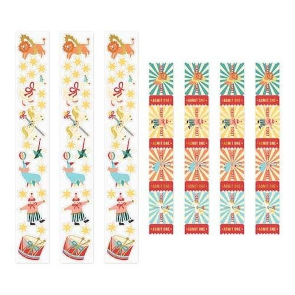 image 1 of Circus Stickers with Entry Tickets