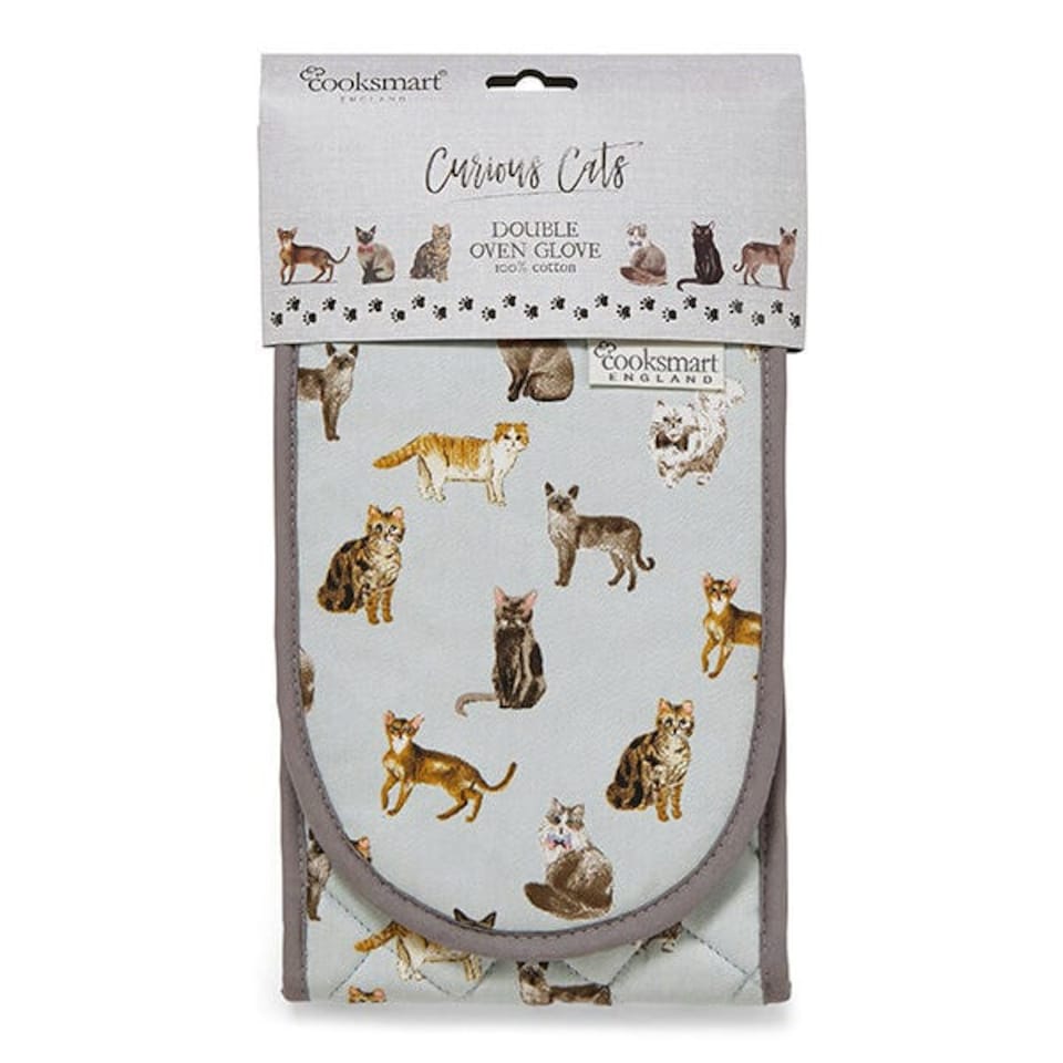image 1 of Cooksmart Curious Cats Double Oven Glove