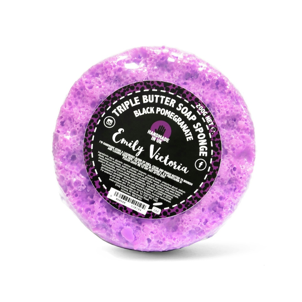 Triple Butter Soap Sponge - Black Pomegranate