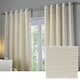 image 1 of Paoletti Jupiter Chenille Jacquard Eyelet Curtain Pair Ivory/Gold (W)229cmx (D)137cm | Cream | Ivory/Gold | One Size