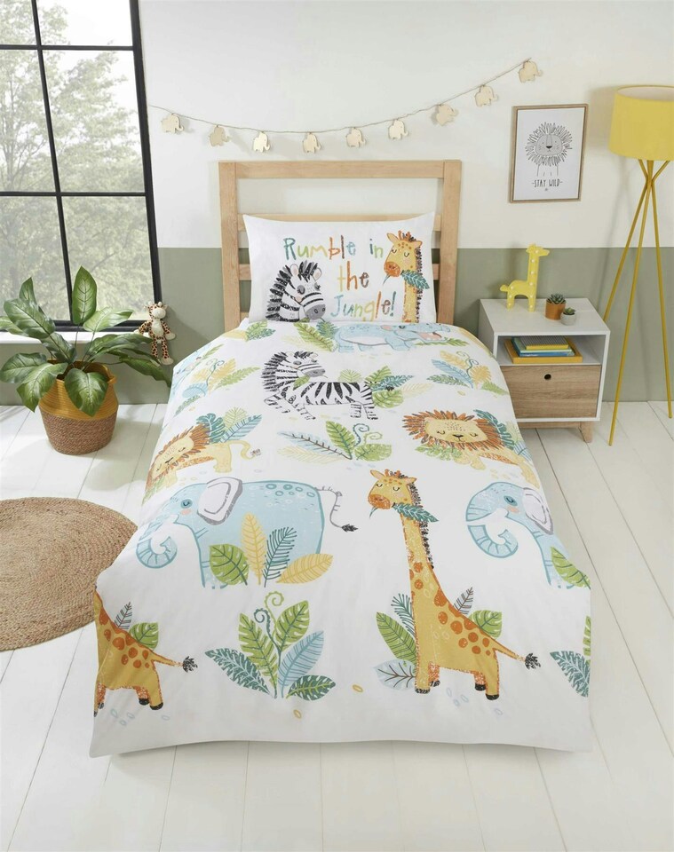 image 1 of Rumble in the Jungle Duvet Cover Set - Toddler