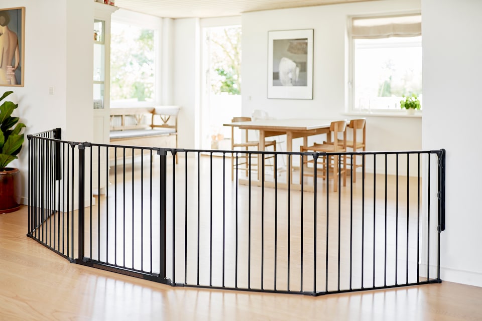 image 1 of BabyDan Olaf XXX Wide Wall Mounted Safety Gate & Fireguard 90 - 350cm Black