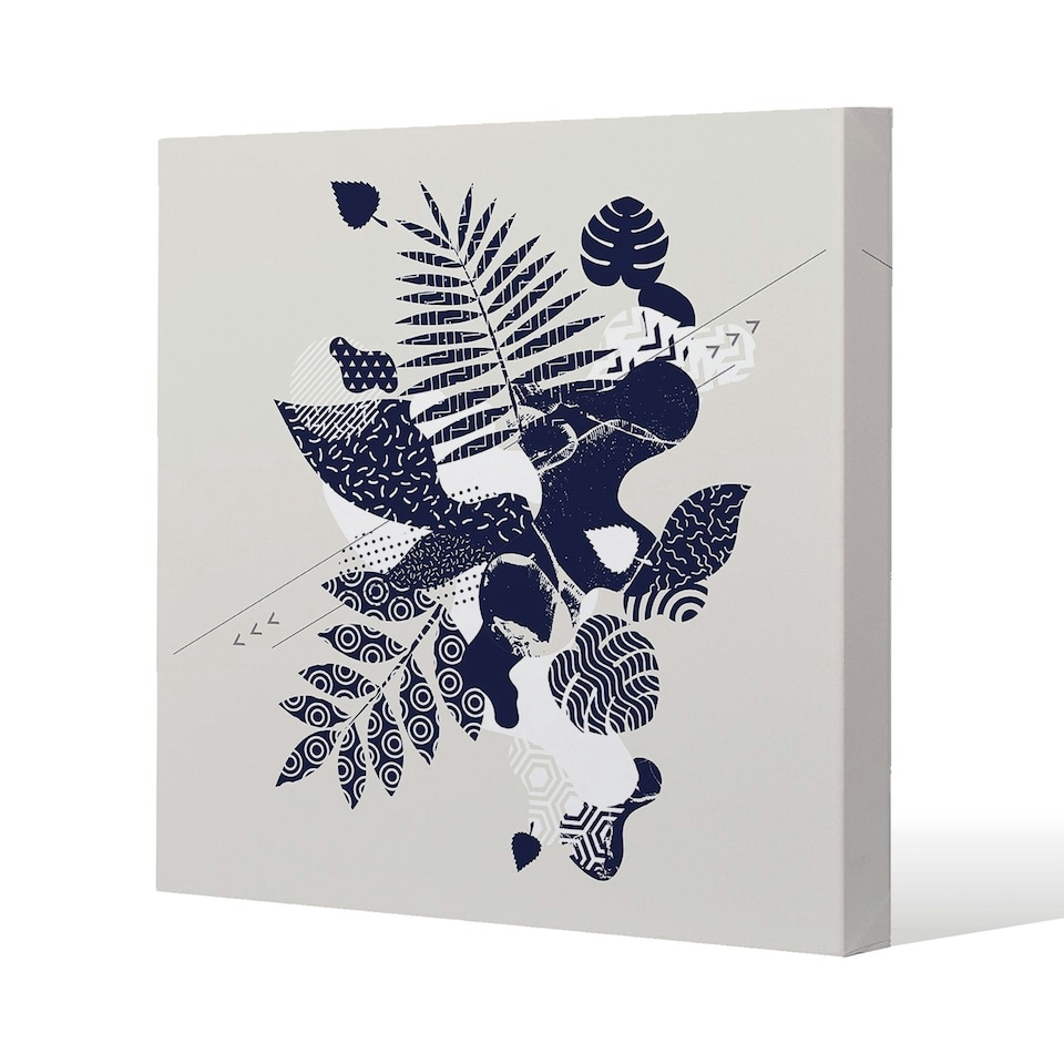 image 1 of Decorative Leaf Prints (Canvas Print) 61 x 61 x 4cm