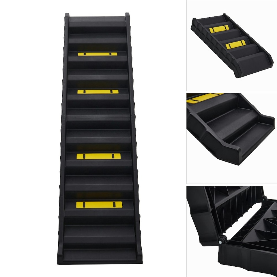 image 1 of Living and Home Folding Portable Dog Stairs Ramp