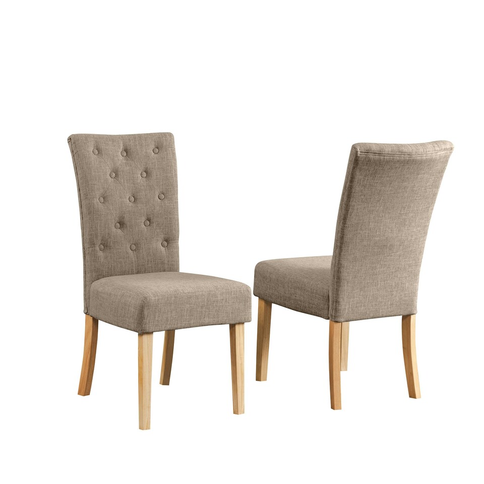 image 1 of Set of 2 Pienza Fabric Dining Chairs - Brown