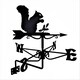 image 1 of Mini Squirrel Weathervane - Steel - L38 x W38 x H49 cm - Black