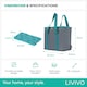 image 9 of LIVIVO 10L Cool Bag with BPA Free Ice Block Grey and Teal
