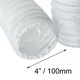 image 2 of SPARES2GO 4m Vent Hose + Connection Adapter Kit for Whirlpool Tumble Dryer