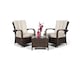 image 4 of Giardino Arizona 2 Seat Garden Lounge Chair Set | Brown | Brown