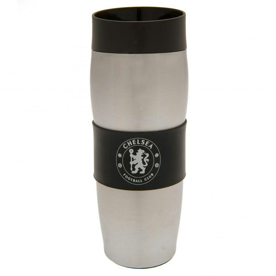 image 1 of Chelsea FC Travel Mug - Black/White - One Size