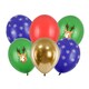 image 1 of Christmas Reindeer Assorted Latex Balloons 30cm / 12 in - Pack of 6