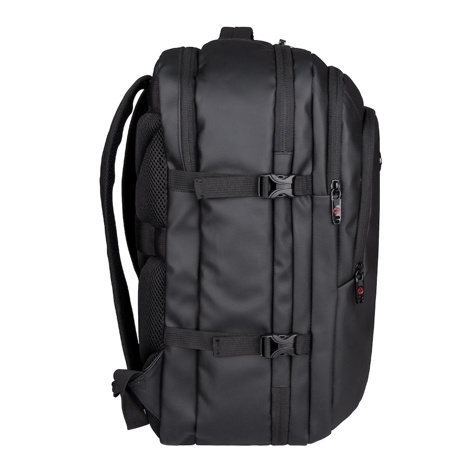 image 1 of Crossgear iTOUR 40cm Underseat Cabin Backpack with Built-In Vacuum Compression Pack - Airline Approved, USB Charging, 22L, Water Resistant, Ryanair and Wizz Air Compatible - USB Pump Included