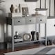 image 1 of Vida Designs Windsor 3 Drawer Console Table With Shelf, Grey