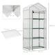image 7 of Outsunny Mini Greenhouse 4-Tier Portable Plant House Shed w/ PE Cover, Green