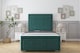 image 1 of Sloomy Lancaster Emerald Plush Bed Frame With Mattress With 50" Upholstered Headboard 2'6 Small Single