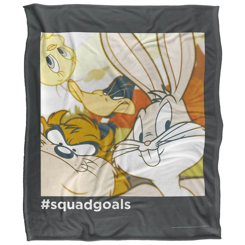 image 1 of Looney Tunes #Squadgoals Blanket - Multicoloured - One Size