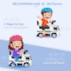 image 5 of HOMCOM 3-in-1 Ride On Car Kids Mercedes Truck Storage for 12 - 36 Months White
