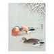 image 3 of Ohara Koson Framed Wall Art Print Two Mandarin Ducks in Snow Home Décor