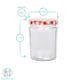image 3 of Argon Tableware Glass Jam Jars with Blue Gingham Lids - 380ml - Pack of 6