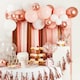 image 2 of Rose Gold Metallic Balloon & Streamer Backdrop Kit
