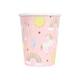 image 1 of Dainty Unicorn Compostable Paper Cups 270ml - Pack of 8 Pink