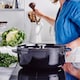 image 3 of KitchenAid Cast Iron Casserole Dish, Non-Stick 30cm, 5.6L Cooking Pot with Lid, Onyx Black