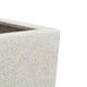 image 3 of Primrose White Polyterrazzo Tall Flared Square Indoor Outdoor Planter 91cm