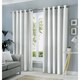 image 1 of Fusion Sorbonne Eyelet Curtains White