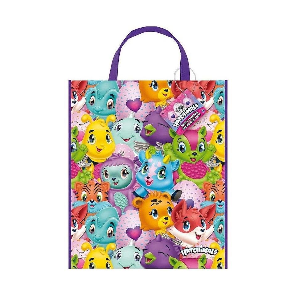 Hatchimals Plastic Gift Bag - Multicoloured - 13in x 11in