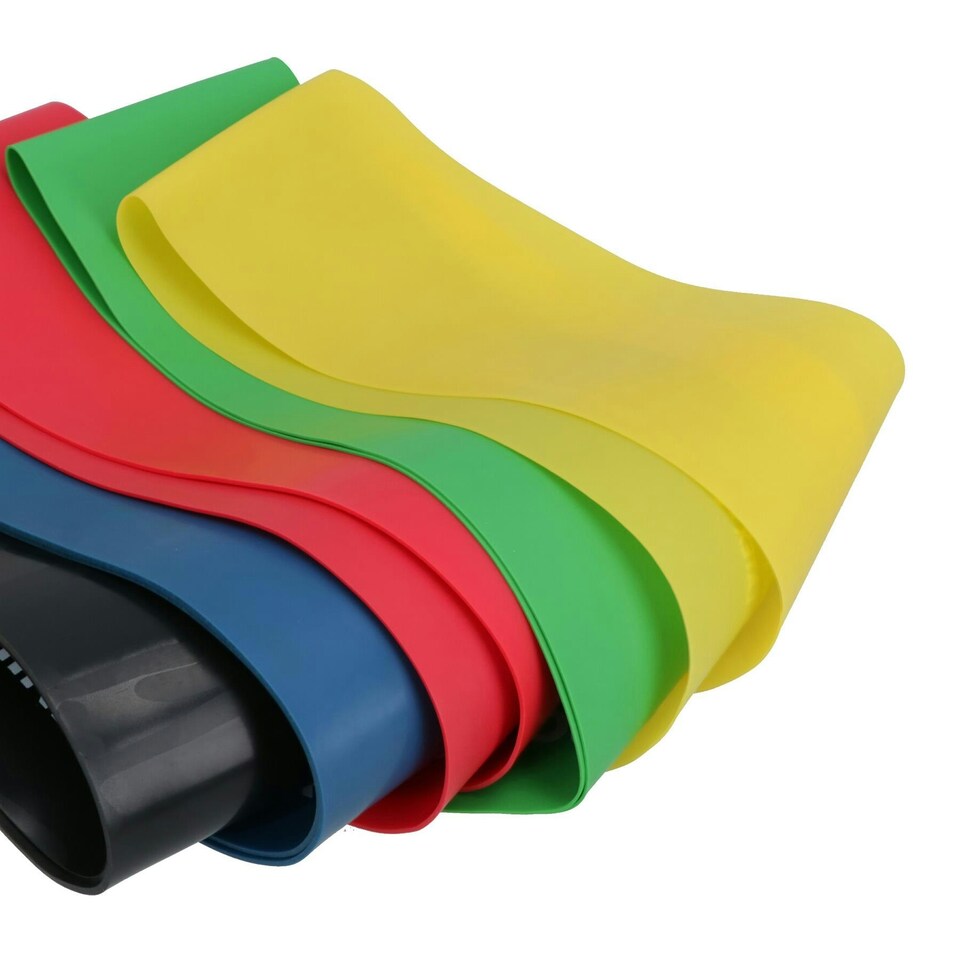 image 1 of Resistance Bands Set of 5 Stretch Loops  X-Light - X-Strong for Yoga, Gym, Pilates