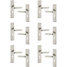 Satin Nickel URFIC Westminster Lever Door Handles | Multi | Keyhole | 6