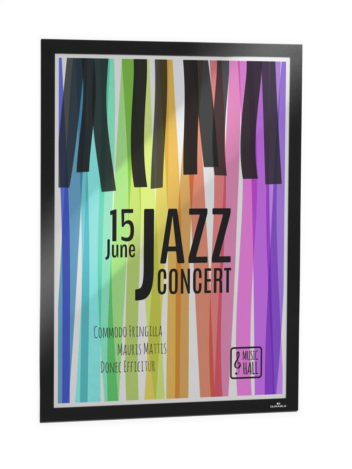 image 1 of Durable DURAFRAME UV Poster Adhesive Magnetic Signage Frame | A2 Black | Black