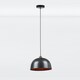 image 2 of First Choice Lighting Pair of Industrial Nickel with Copper Detail Dome Pendants Silver | Copper