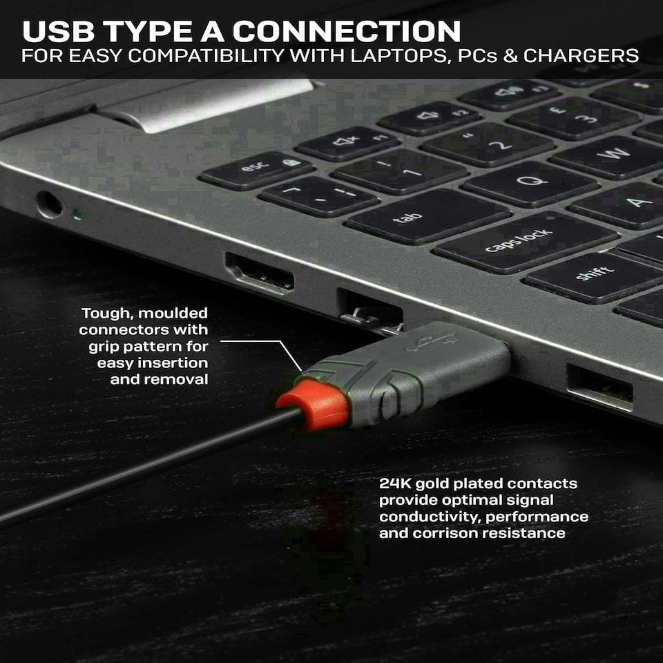 image 1 of 5m USB 2.0 Type A to Mini-B Cable, Anthra Line
